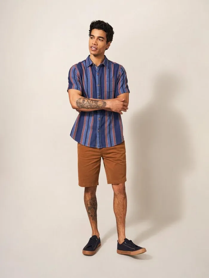 White Stuff SHIRTS Indigo Striped Shirt Indigo Blue 8211 Men