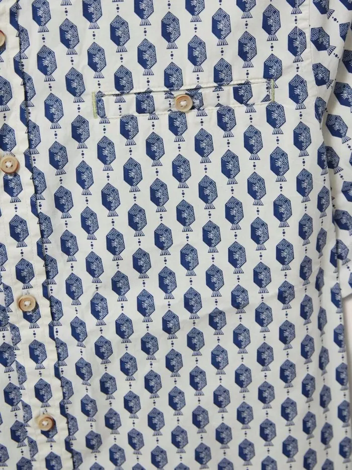 White Stuff SHIRTS Linear Fish Printed SS Shirt White Multi 8211 Men White Stuff SHIRTS Linear Fish Printed SS Shirt White Multi 8211 Men