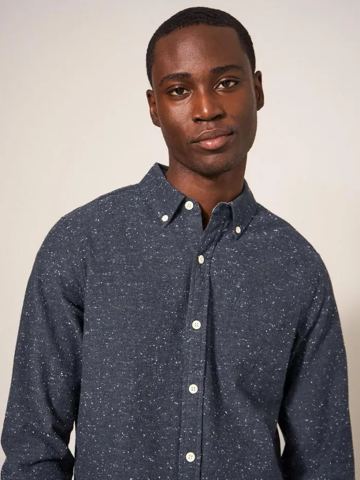 White Stuff SHIRTS Oxford Nep Shirt Charcoal Grey 8211 Men