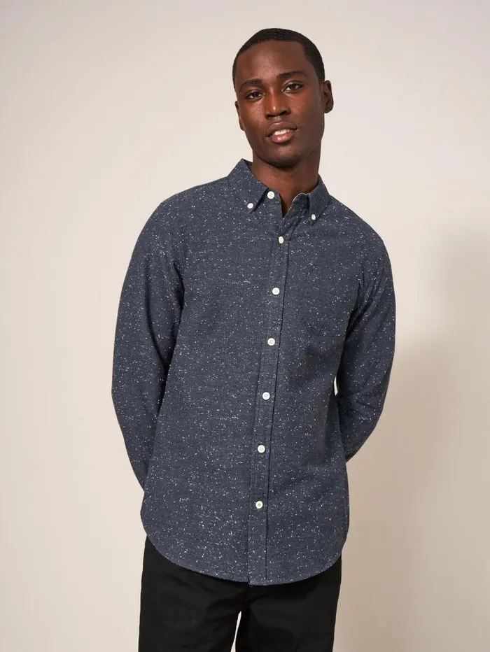 White Stuff SHIRTS Oxford Nep Shirt Charcoal Grey 8211 Men