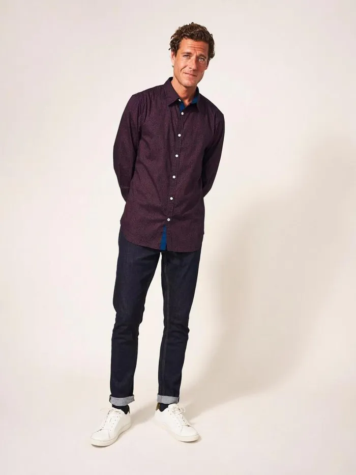 White Stuff SHIRTS Party Floral Printed Shirt Mid Plum 8211 Men White Stuff SHIRTS Party Floral Printed Shirt Mid Plum 8211 Men