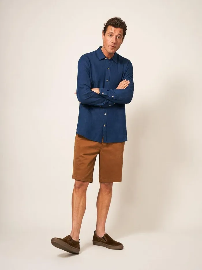 White Stuff SHIRTS Pembroke LS Linen Shirt Dark Navy 8211 Men