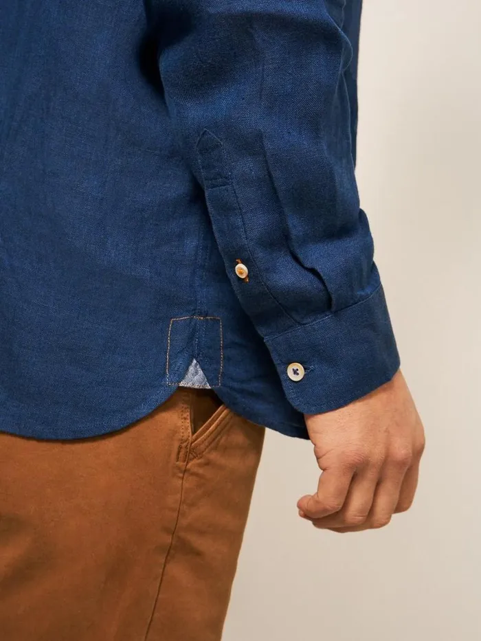White Stuff SHIRTS Pembroke LS Linen Shirt Dark Navy 8211 Men