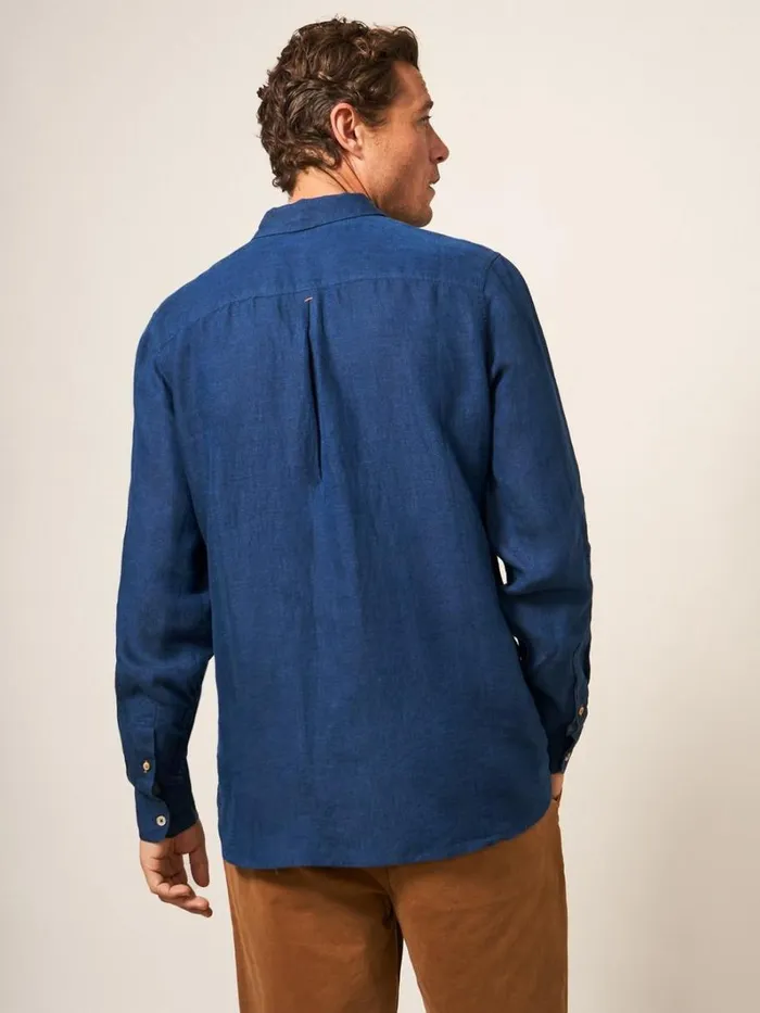 White Stuff SHIRTS Pembroke LS Linen Shirt Dark Navy 8211 Men