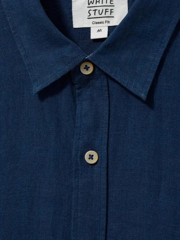 White Stuff SHIRTS Pembroke LS Linen Shirt Dark Navy 8211 Men