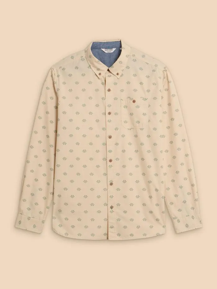 White Stuff SHIRTS Printed Leaf Shirt Natural Multi 8211 Men White Stuff SHIRTS Printed Leaf Shirt Natural Multi 8211 Men