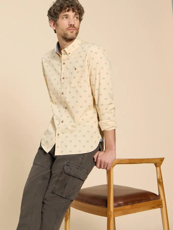 White Stuff SHIRTS Printed Leaf Shirt Natural Multi 8211 Men White Stuff SHIRTS Printed Leaf Shirt Natural Multi 8211 Men