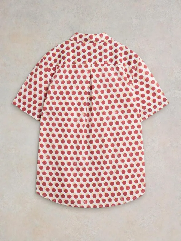 White Stuff SHIRTS Retro Spot Printed SS Shirt Red Print 8211 Men White Stuff SHIRTS Retro Spot Printed SS Shirt Red Print 8211 Men