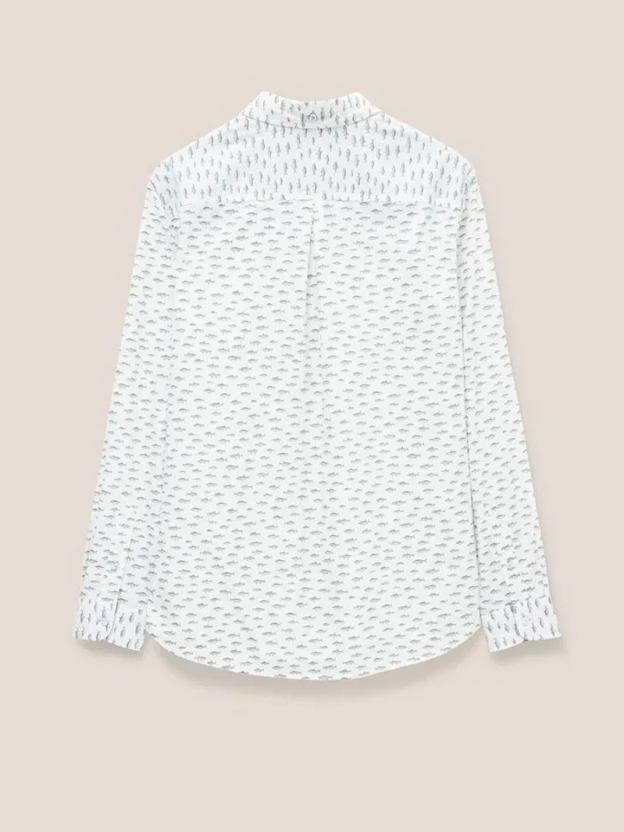 White Stuff SHIRTS River Fish Printed Shirt Natural Multi 8211 Men