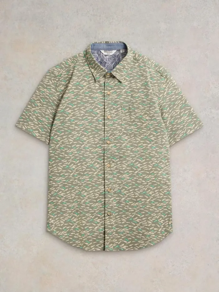 White Stuff SHIRTS Shoal Printed Shirt Mint Green 8211 Men White Stuff SHIRTS Shoal Printed Shirt Mint Green 8211 Men