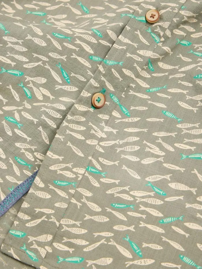 White Stuff SHIRTS Shoal Printed Shirt Mint Green 8211 Men White Stuff SHIRTS Shoal Printed Shirt Mint Green 8211 Men