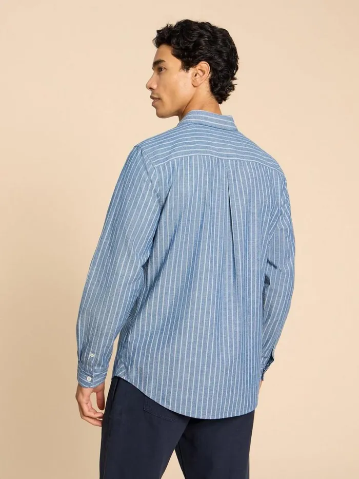 White Stuff SHIRTS Stripe LS Shirt Chambray Blue 8211 Men