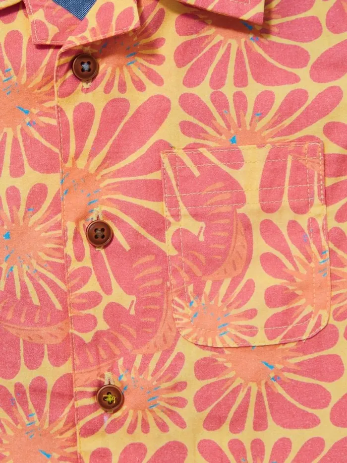White Stuff SHIRTS Sunny Flower Printed SS Shirt Coral Multi 8211 Kids