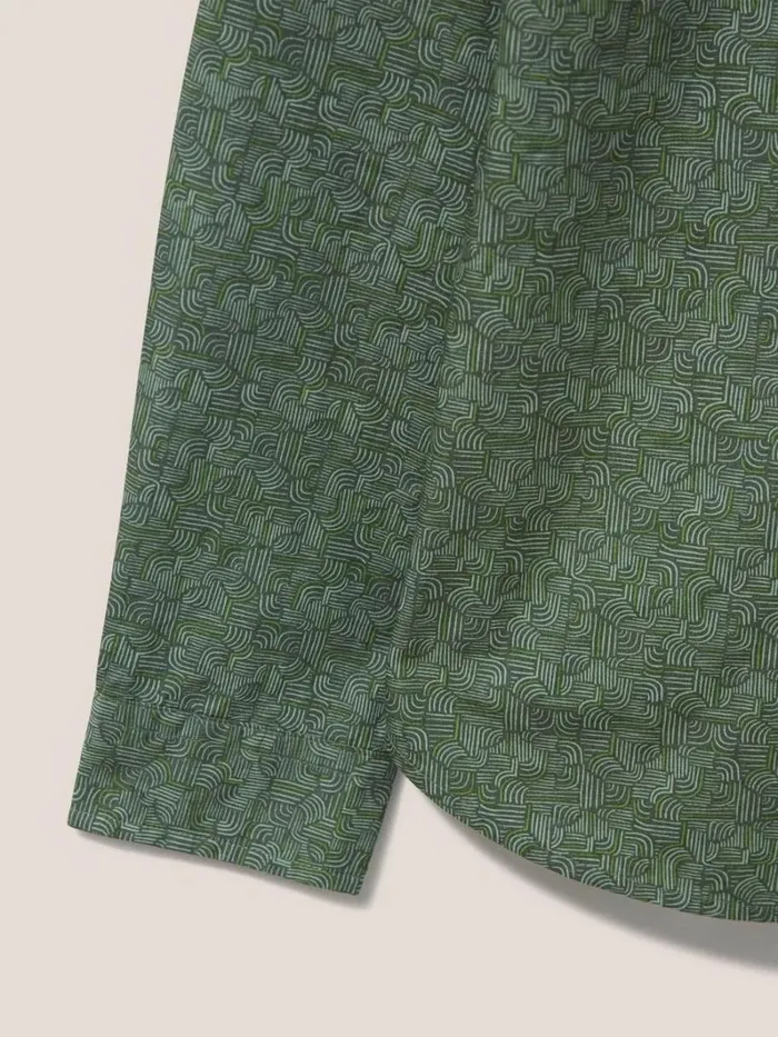 White Stuff SHIRTS Welch Line Printed Shirt Dark Green 8211 Men White Stuff SHIRTS Welch Line Printed Shirt Dark Green 8211 Men