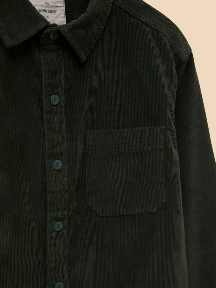 White Stuff SHIRTS Whitwick Cord Shirt Dark Green 8211 Men White Stuff SHIRTS Whitwick Cord Shirt Dark Green 8211 Men