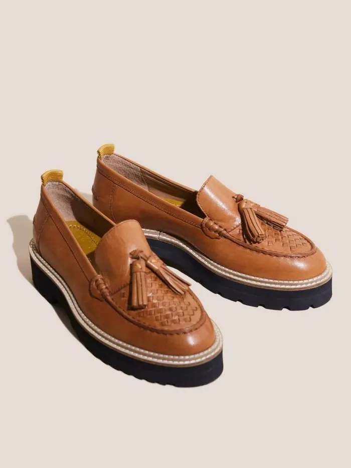 White Stuff SHOES Chunky Leather Woven Loafer Tan Multi 8211 Women White Stuff SHOES Chunky Leather Woven Loafer Tan Multi 8211 Women