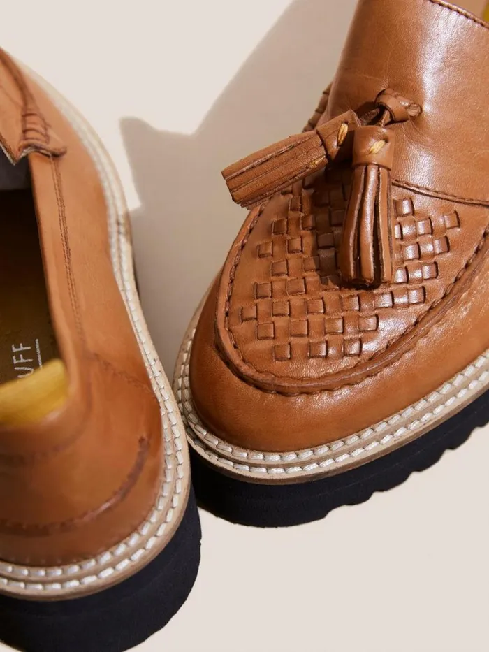 White Stuff SHOES Chunky Leather Woven Loafer Tan Multi 8211 Women White Stuff SHOES Chunky Leather Woven Loafer Tan Multi 8211 Women