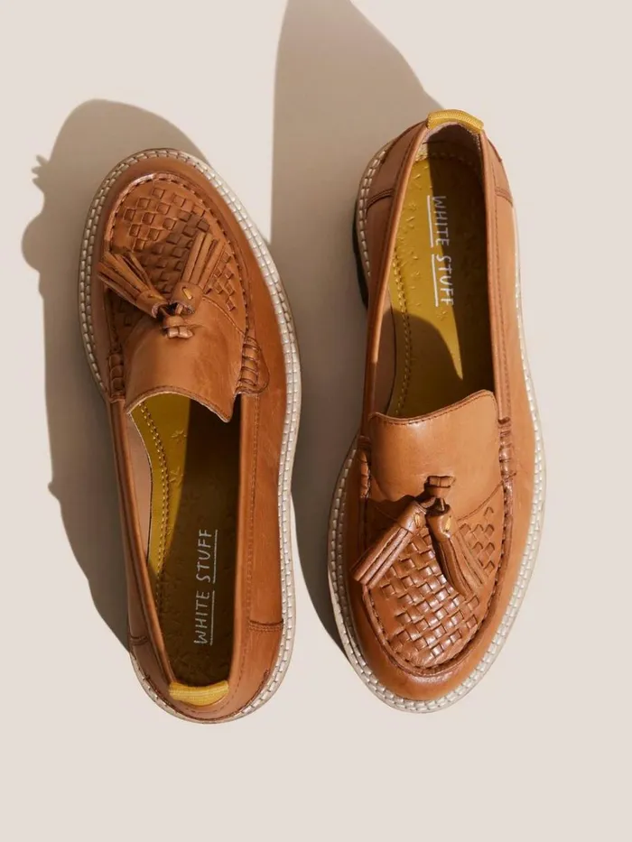White Stuff SHOES Chunky Leather Woven Loafer Tan Multi 8211 Women White Stuff SHOES Chunky Leather Woven Loafer Tan Multi 8211 Women