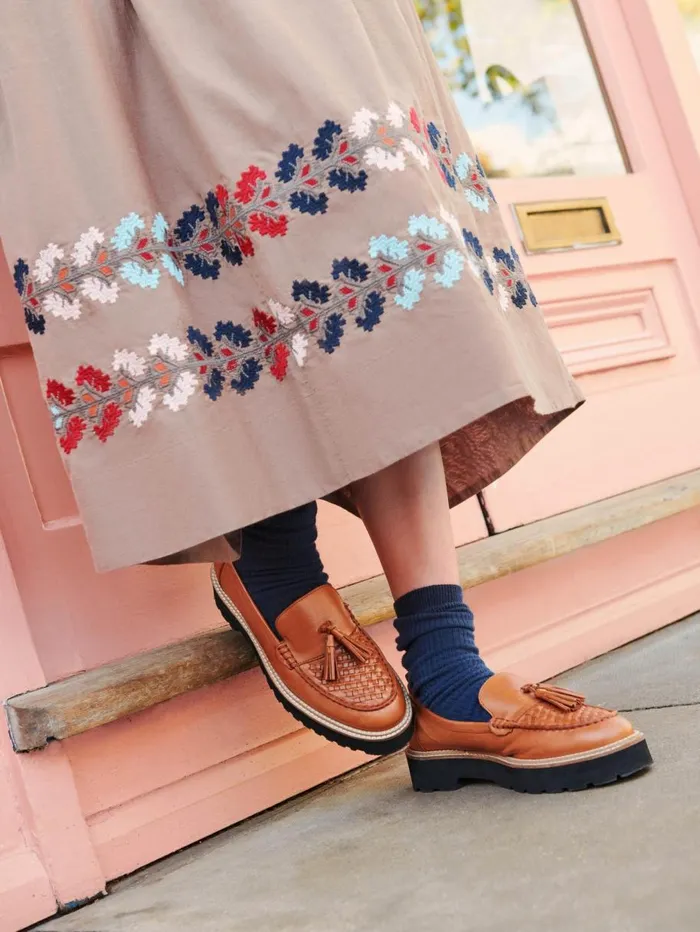 White Stuff SHOES Chunky Leather Woven Loafer Tan Multi 8211 Women White Stuff SHOES Chunky Leather Woven Loafer Tan Multi 8211 Women
