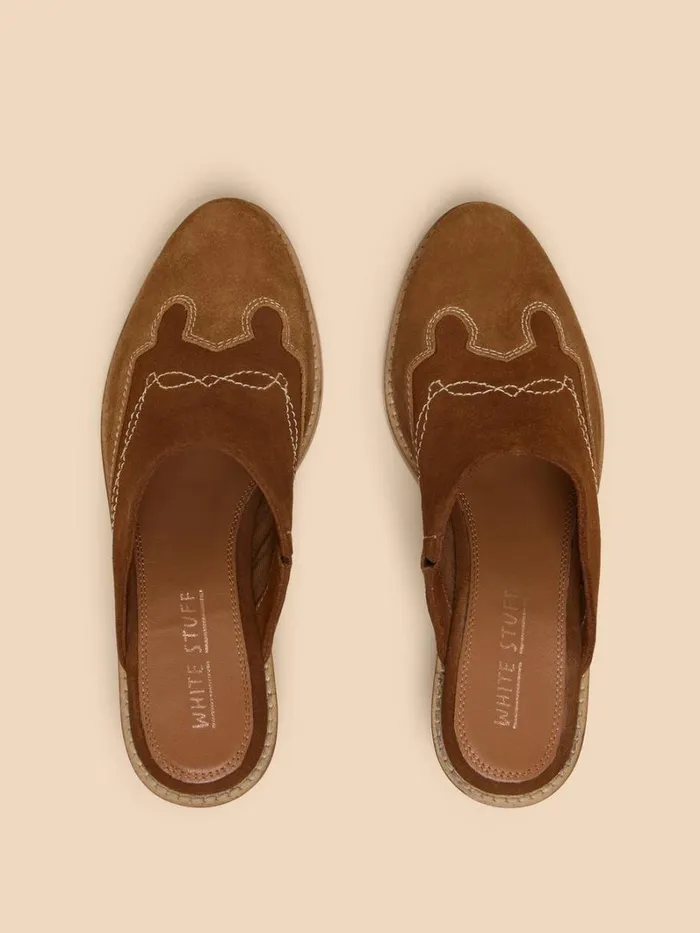White Stuff SHOES Wallflower Suede Mule Mid Tan 8211 Women White Stuff SHOES Wallflower Suede Mule Mid Tan 8211 Women