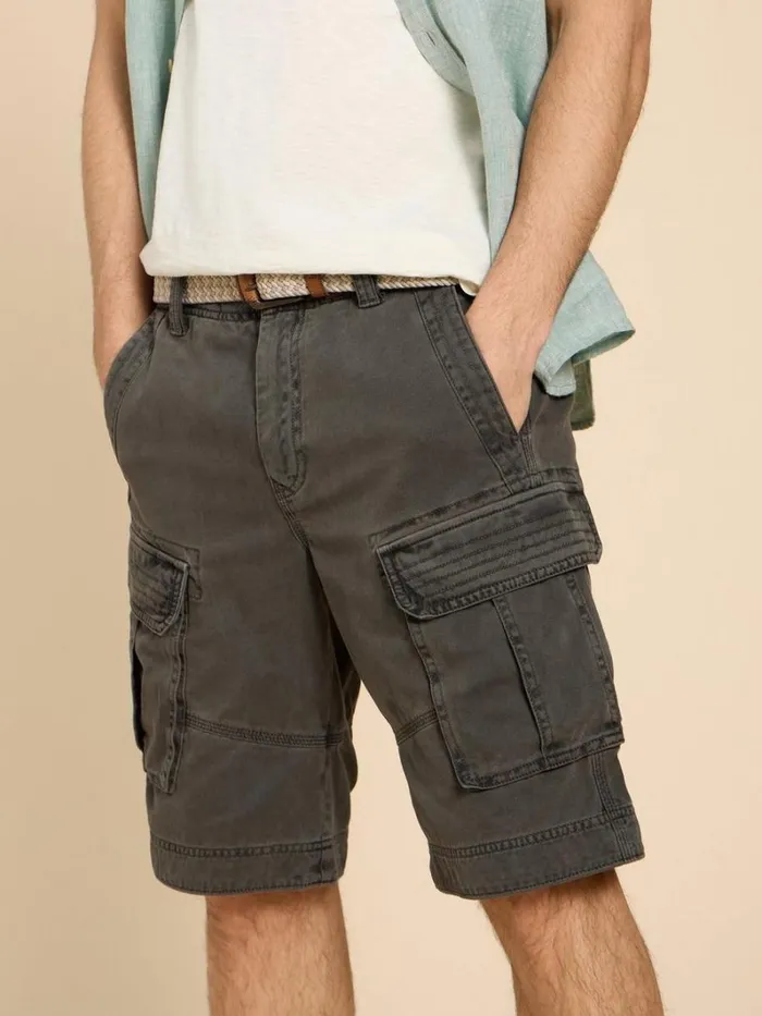 White Stuff SHORTS Halsall Organic Cargo Short Pure Black 8211 Men