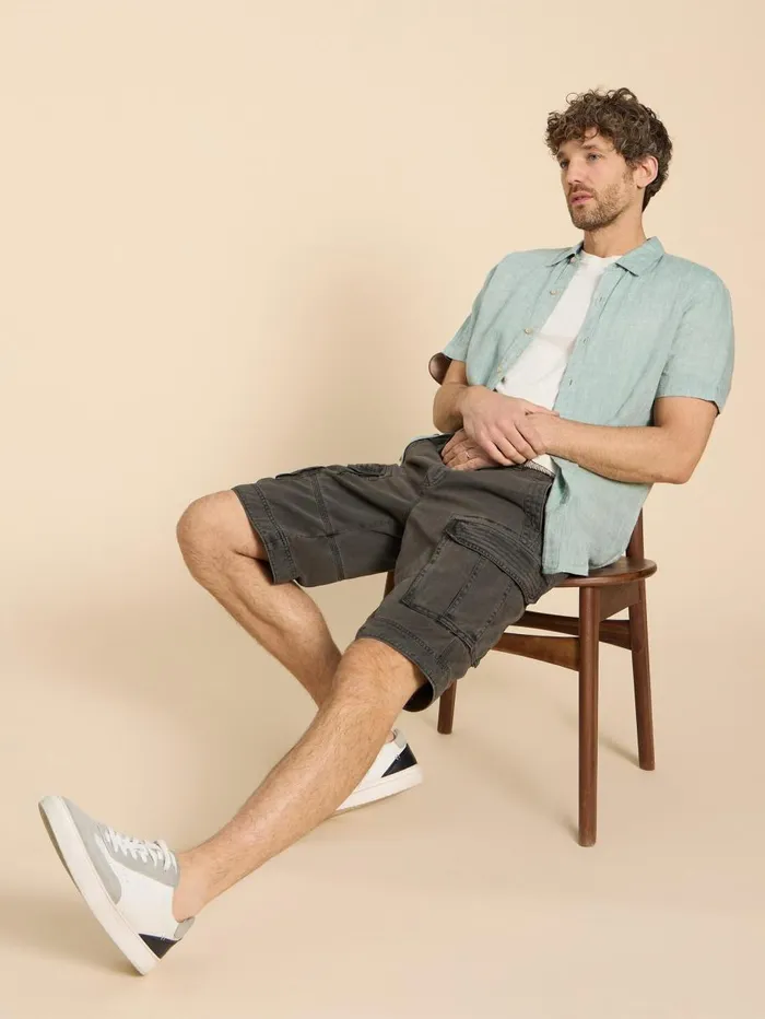 White Stuff SHORTS Halsall Organic Cargo Short Pure Black 8211 Men