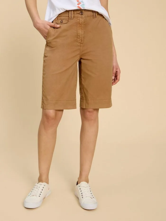 White Stuff SHORTS Hayley Organic Cotton Shorts Mid Tan 8211 Women White Stuff SHORTS Hayley Organic Cotton Shorts Mid Tan 8211 Women