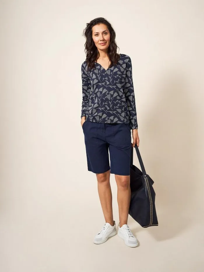 White Stuff SHORTS Twister Chino Short Dark Navy 8211 Women
