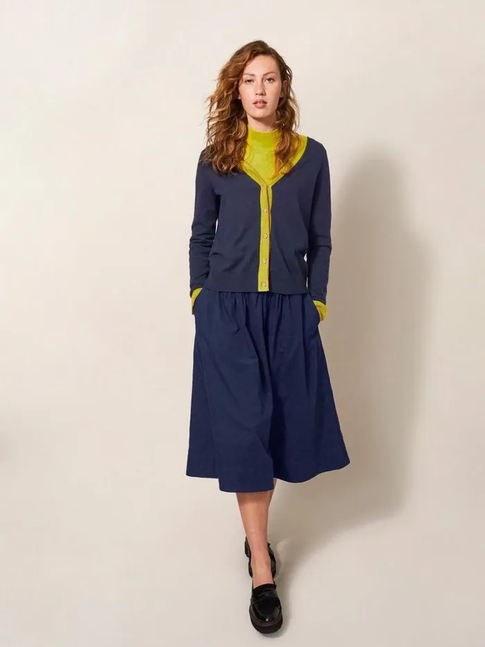 White Stuff SKIRTS Charlotte Cord Midi Skirt Dark Navy 8211 Women