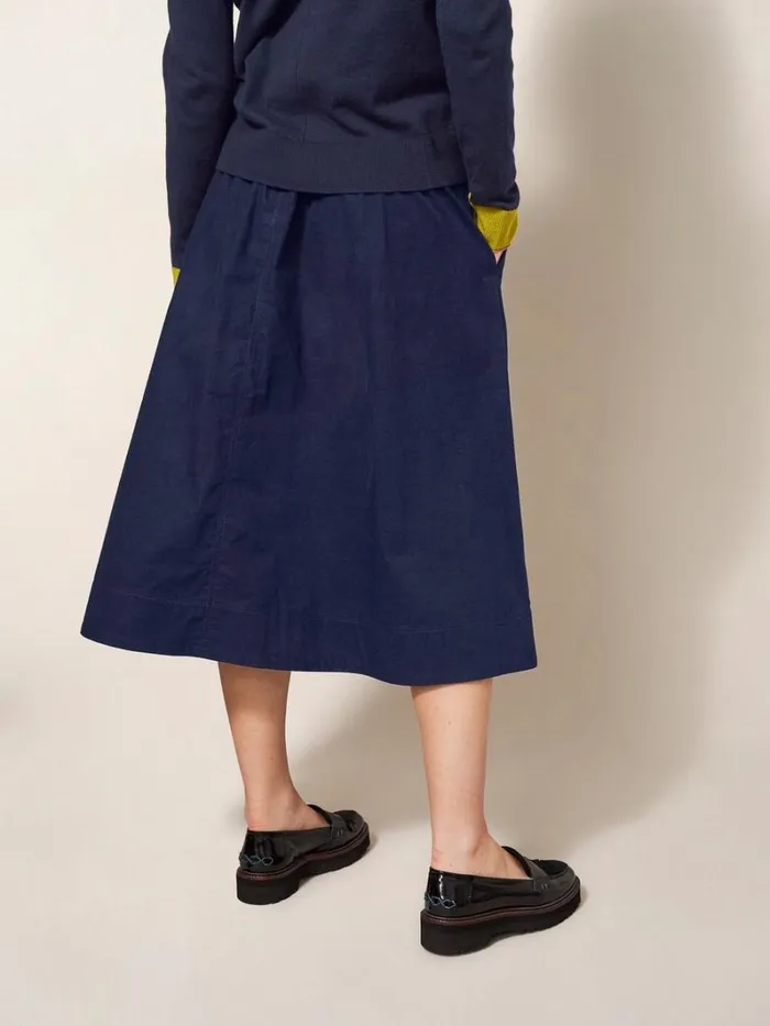 White Stuff SKIRTS Charlotte Cord Midi Skirt Dark Navy 8211 Women White Stuff SKIRTS Charlotte Cord Midi Skirt Dark Navy 8211 Women