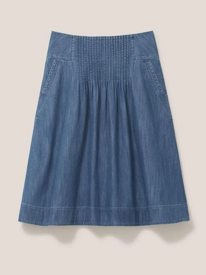 White Stuff SKIRTS Charlotte Denim Midi Skirt Mid Denim 8211 Women White Stuff SKIRTS Charlotte Denim Midi Skirt Mid Denim 8211 Women