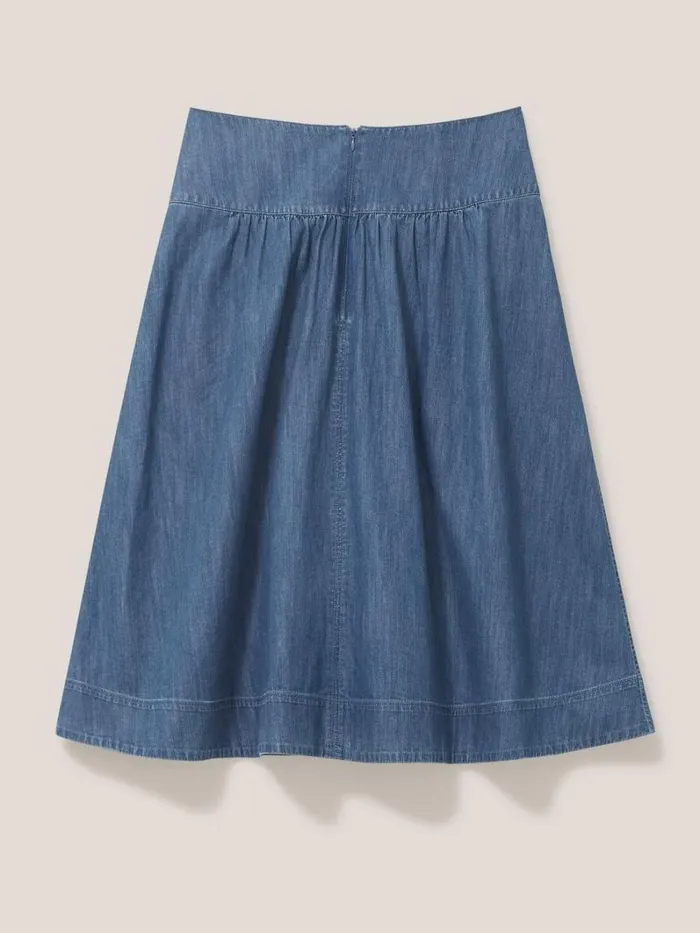 White Stuff SKIRTS Charlotte Denim Midi Skirt Mid Denim 8211 Women White Stuff SKIRTS Charlotte Denim Midi Skirt Mid Denim 8211 Women