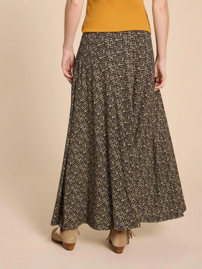 White Stuff SKIRTS Jada Eco Vero Skirt Black Print 8211 Women White Stuff SKIRTS Jada Eco Vero Skirt Black Print 8211 Women
