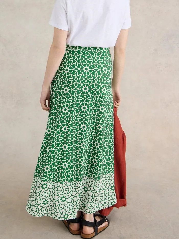 White Stuff SKIRTS Jada Eco Vero Skirt Green Print 8211 Women White Stuff SKIRTS Jada Eco Vero Skirt Green Print 8211 Women
