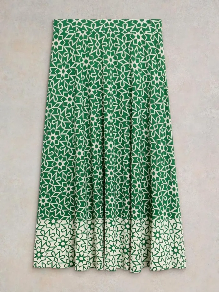 White Stuff SKIRTS Jada Eco Vero Skirt Green Print 8211 Women White Stuff SKIRTS Jada Eco Vero Skirt Green Print 8211 Women