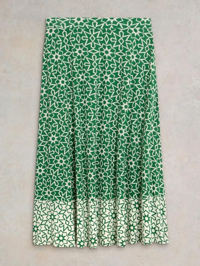 White Stuff SKIRTS Jada Eco Vero Skirt Green Print 8211 Women White Stuff SKIRTS Jada Eco Vero Skirt Green Print 8211 Women
