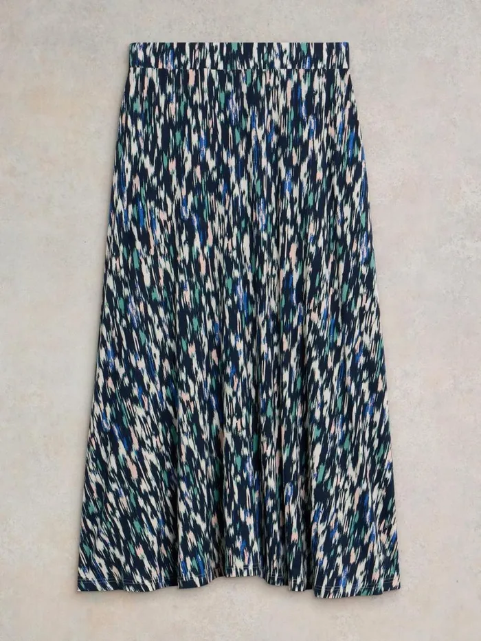 White Stuff SKIRTS Jada Eco Vero Skirt Navy Print 8211 Women