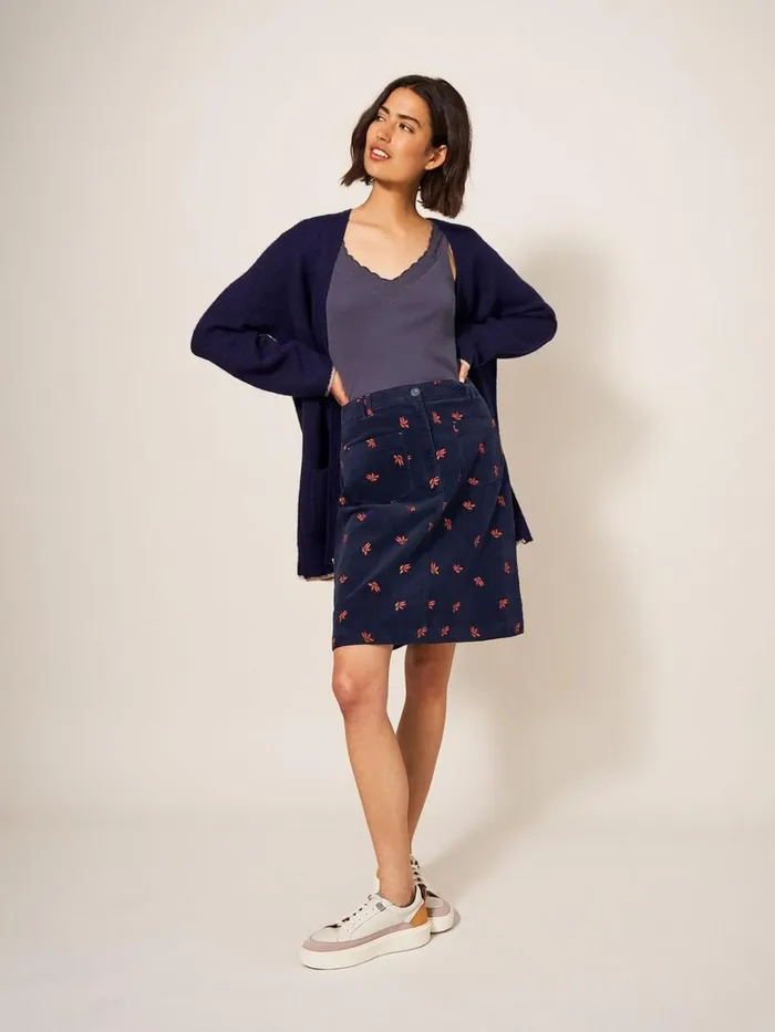 White Stuff SKIRTS Melody Embroidered Cord Skirt Navy Multi 8211 Women White Stuff SKIRTS Melody Embroidered Cord Skirt Navy Multi 8211 Women