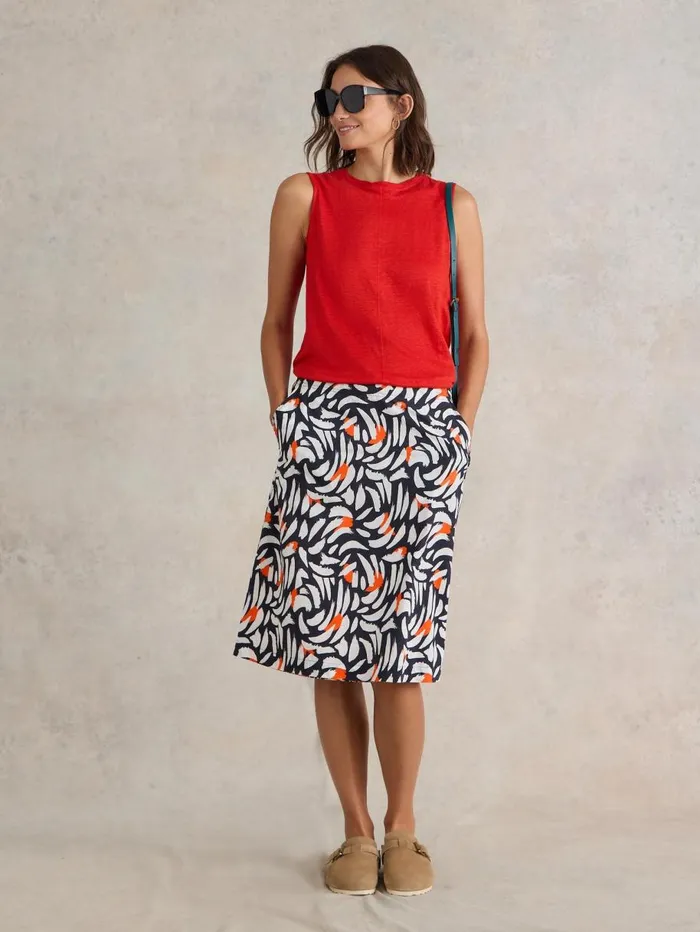 White Stuff SKIRTS Nell Reversible Skirt Black Print 8211 Women
