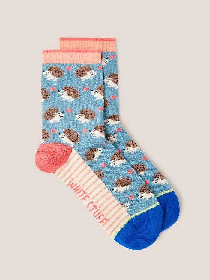 White Stuff SOCKS Hedgehog Ankle Sock Blue Multi 8211 Women White Stuff SOCKS Hedgehog Ankle Sock Blue Multi 8211 Women