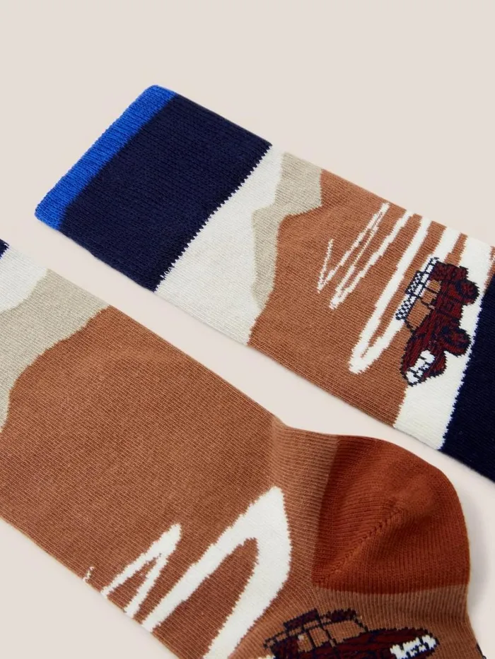 White Stuff SOCKS Roadtrip Scenic Ankle Sock Navy Multi 8211 Men