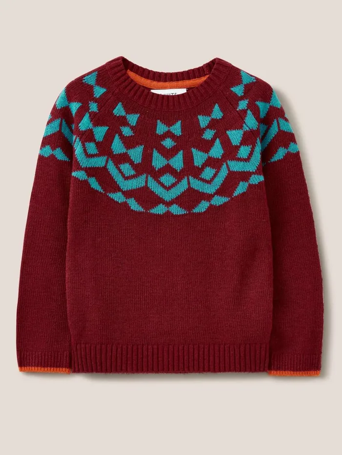 White Stuff SWEATS Geo Fairisle Jumper Red Multi 8211 Kids White Stuff SWEATS Geo Fairisle Jumper Red Multi 8211 Kids