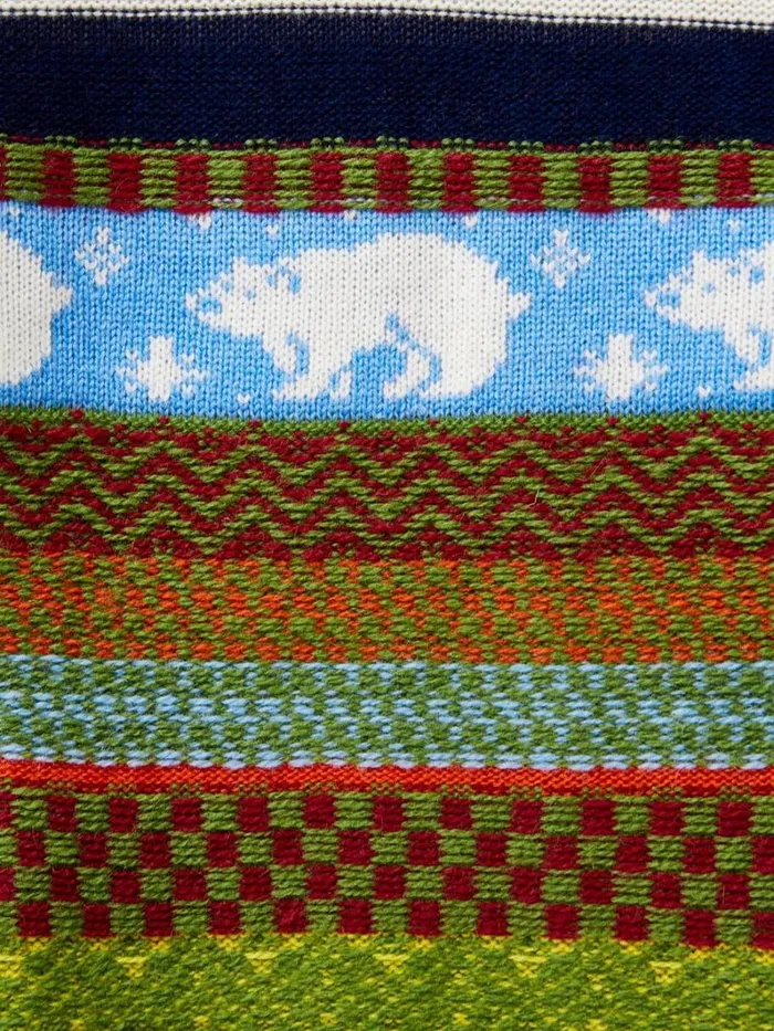 White Stuff SWEATS Polar Bear Fairisle Jumper Orange Multi 8211 Kids