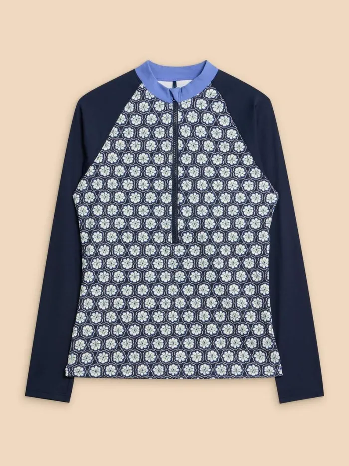 White Stuff SWIMWEAR Bay Rash Printed Vest Navy Multi 8211 Women White Stuff SWIMWEAR Bay Rash Printed Vest Navy Multi 8211 Women