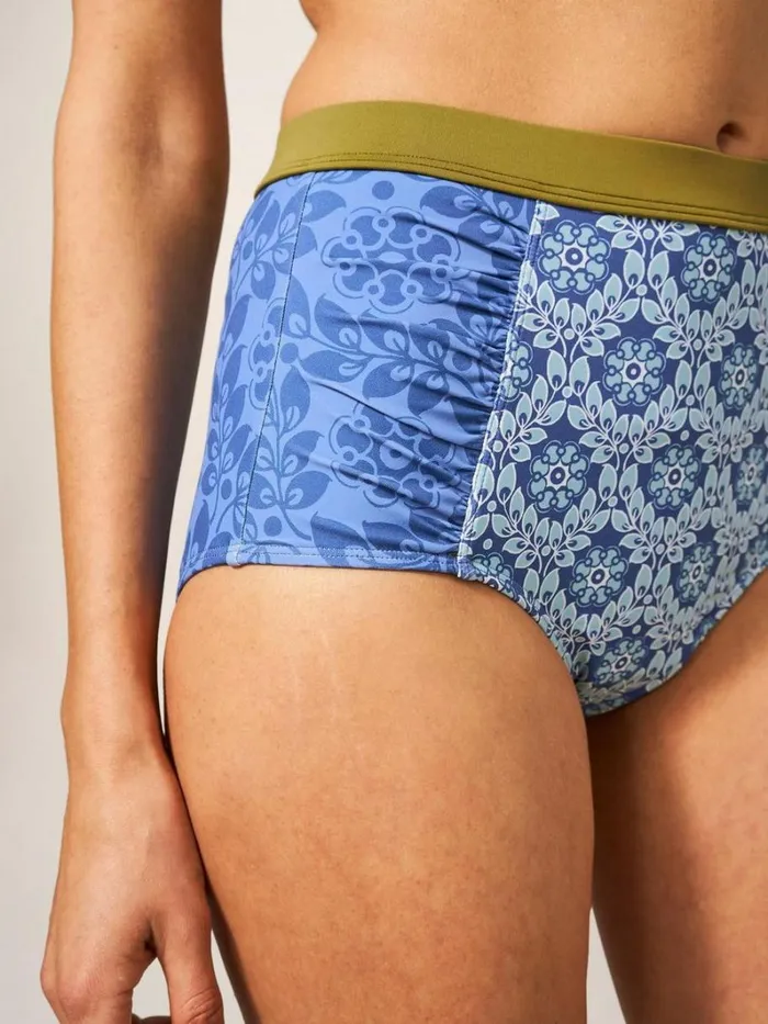 White Stuff SWIMWEAR Beth High Waist Bikini Bottom Blue Multi 8211 Women White Stuff SWIMWEAR Beth High Waist Bikini Bottom Blue Multi 8211 Women