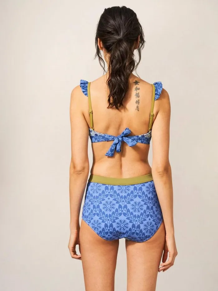 White Stuff SWIMWEAR Beth High Waist Bikini Bottom Blue Multi 8211 Women White Stuff SWIMWEAR Beth High Waist Bikini Bottom Blue Multi 8211 Women