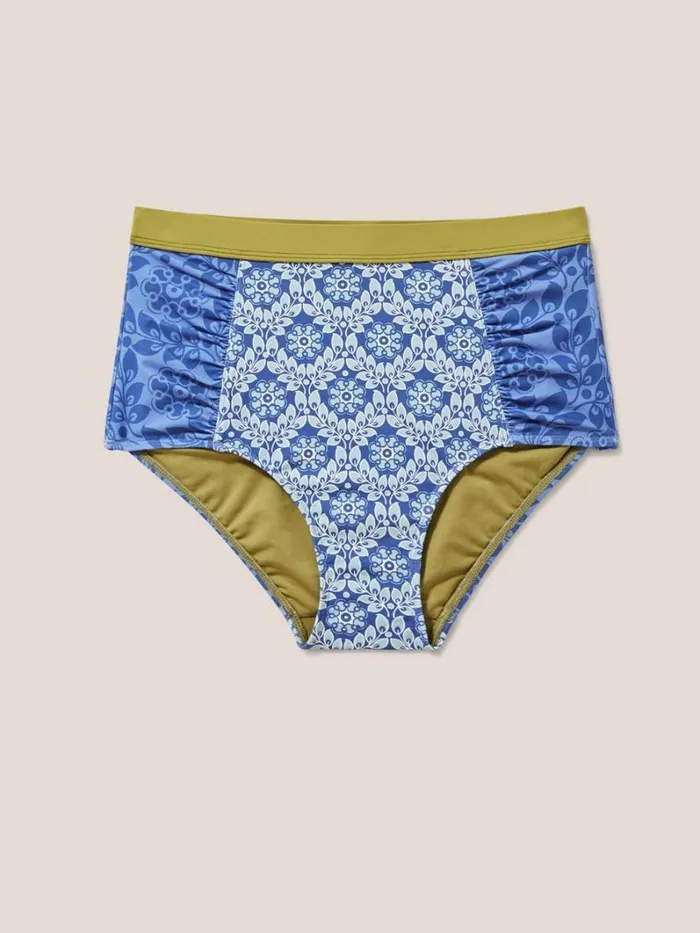 White Stuff SWIMWEAR Beth High Waist Bikini Bottom Blue Multi 8211 Women White Stuff SWIMWEAR Beth High Waist Bikini Bottom Blue Multi 8211 Women