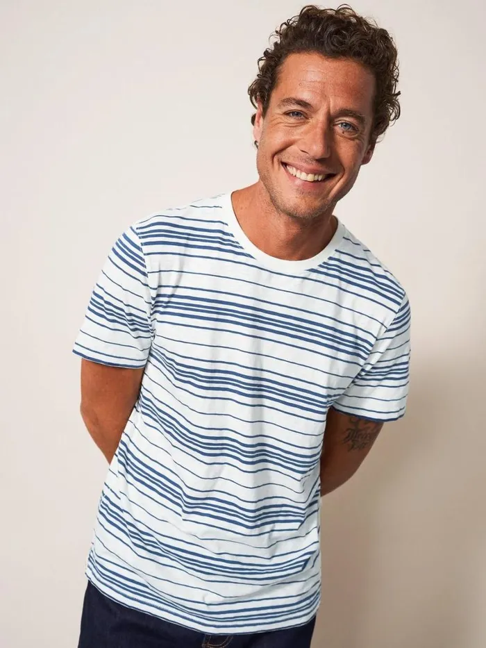 White Stuff TSHIRTS Abersoch Stripe SS Tee Natural White 8211 Men
