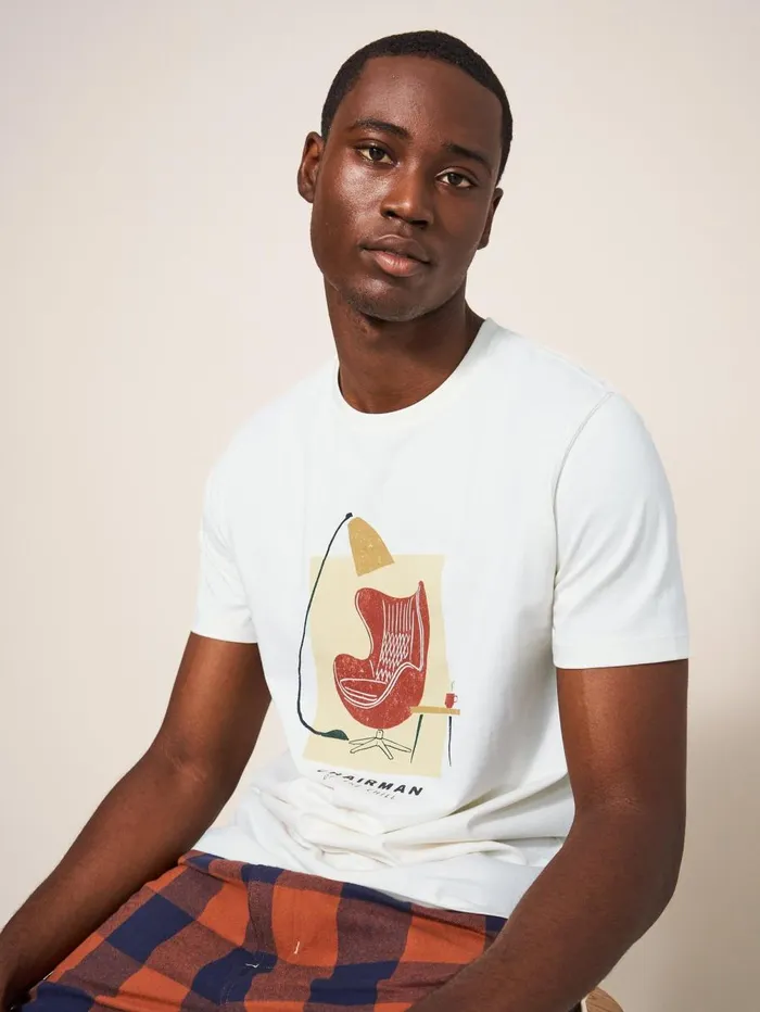 White Stuff TSHIRTS Chairman Graphic Tee Natural White 8211 Men