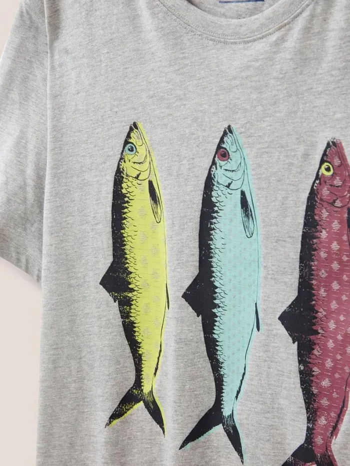 White Stuff TSHIRTS Fish Graphic Jersey TShirt Light Natural 8211 Men White Stuff TSHIRTS Fish Graphic Jersey TShirt Light Natural 8211 Men